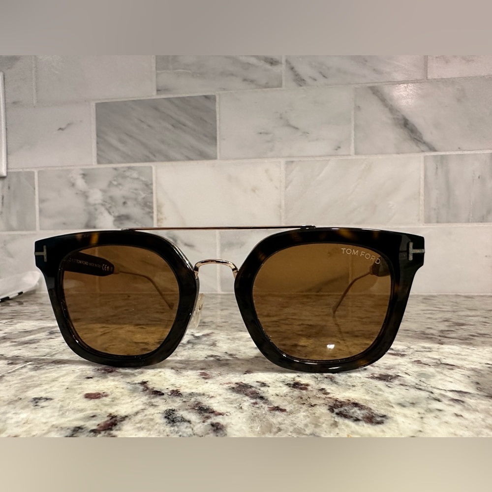 Tom Ford Men’s Alex-02 TF541 sunglasses Havana Brown - EUC
